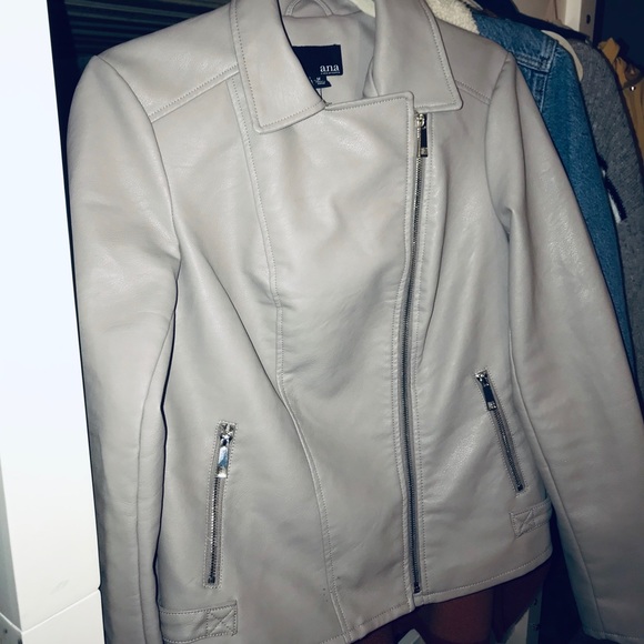 Grey Faux Leather Jacket - Picture 2 of 8